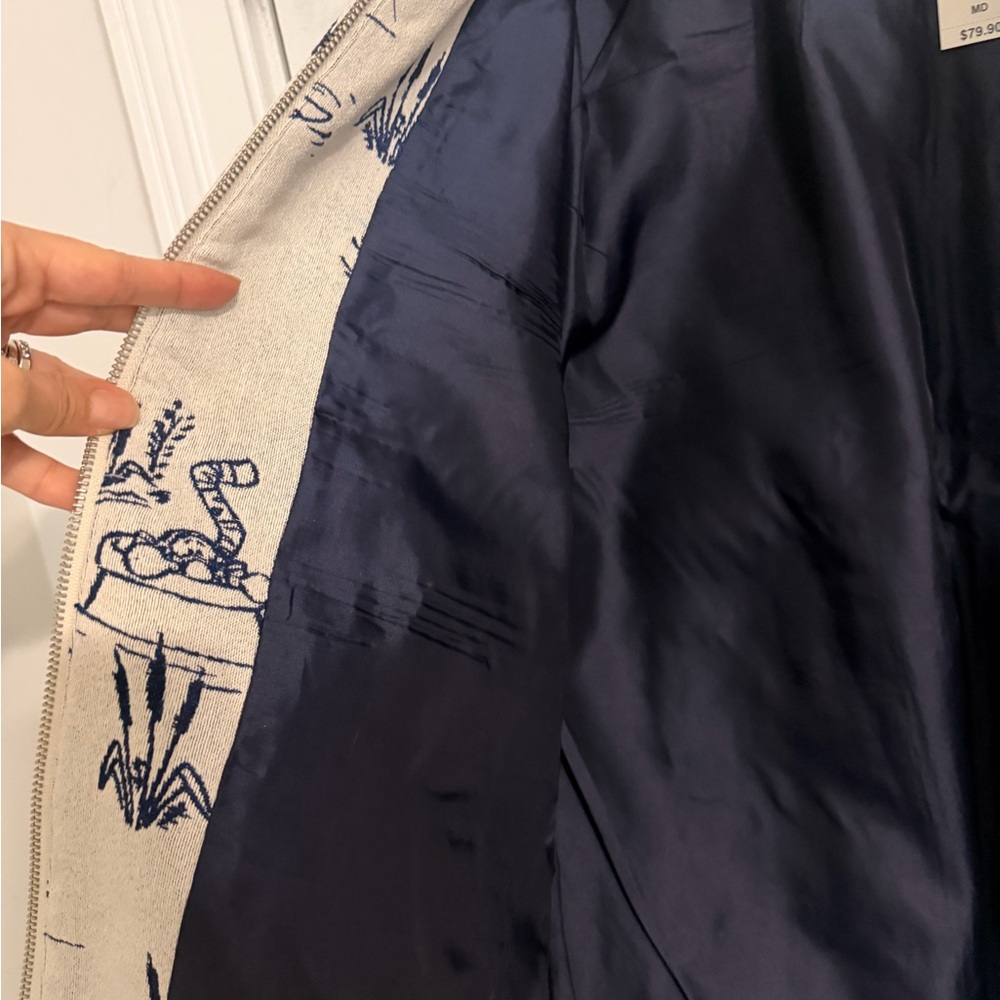 Winnie the Pooh-Boxed Lunch-Beige Jacket with Blue Winnie the Pooh Print-Mens - Picture 8 of 13
